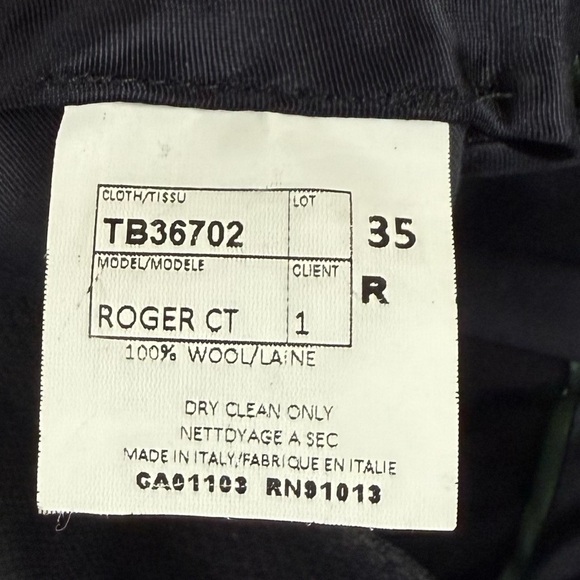 NEW Ted Baker London Pants Mens 35 R Black Roger Patterned Dress Pant NWOT - Picture 5 of 9